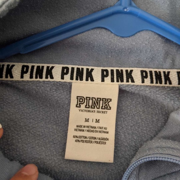 Blue and grey PINK pullover sweater - Picture 3 of 3